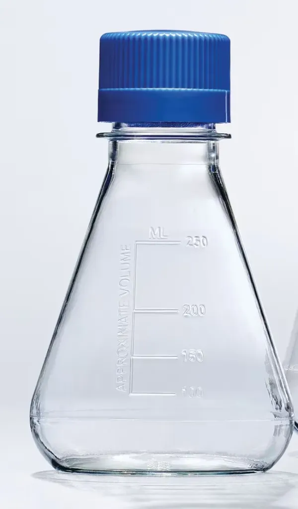 250 mL, Nalgene™ Single-Use PETG Erlenmeyer Flasks with Plain Bottom: Sterile