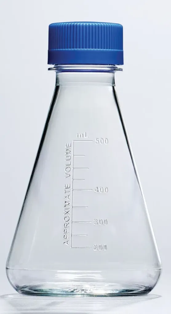 500 mL Nalgene™ Single-Use PETG Erlenmeyer Flasks with Plain Bottom: Sterile